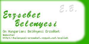 erzsebet belenyesi business card